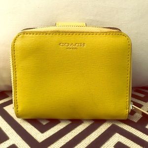 Coach Citrine Yellow and Tan Wallet